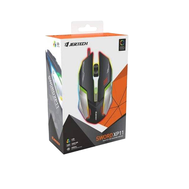 Jertech XP11 Sword Wired Gaming Mouse Black 3200 DPI RGB - 1