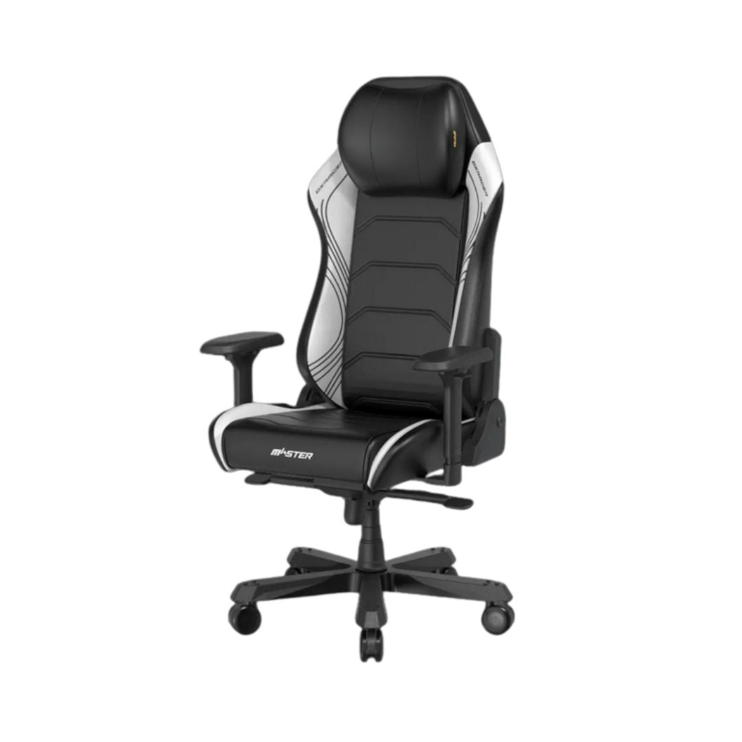 DXRacer Master Ergonomic Leather Gaming Chair Black White - 1