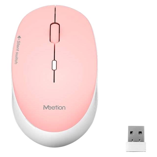 Meetion R570 Silent Wireless Mouse - Pink - 1