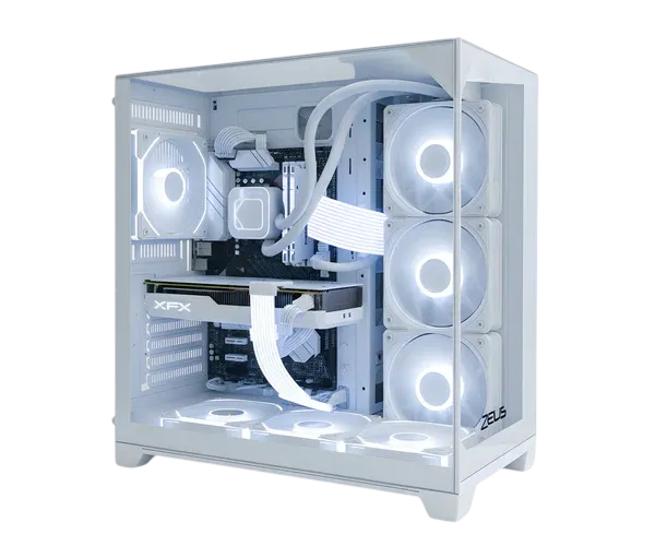 Zeus Z9 Pro Mid-Tower Case White ARGB - 1