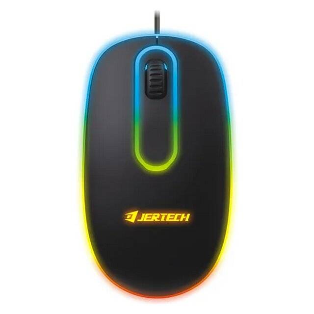 ماوس Jertech M500 Destroy 4800 DPI RGB USB أسود - 1