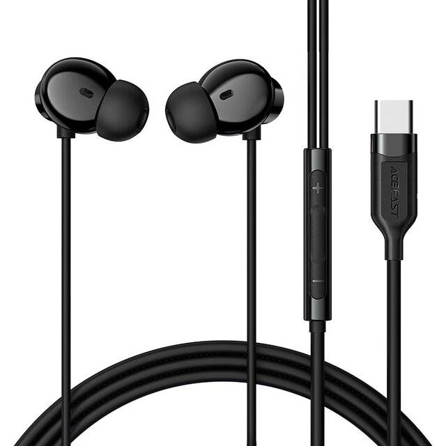 AceFast L10 13mm USB-C Wired Earphones with Microphone Black - 1