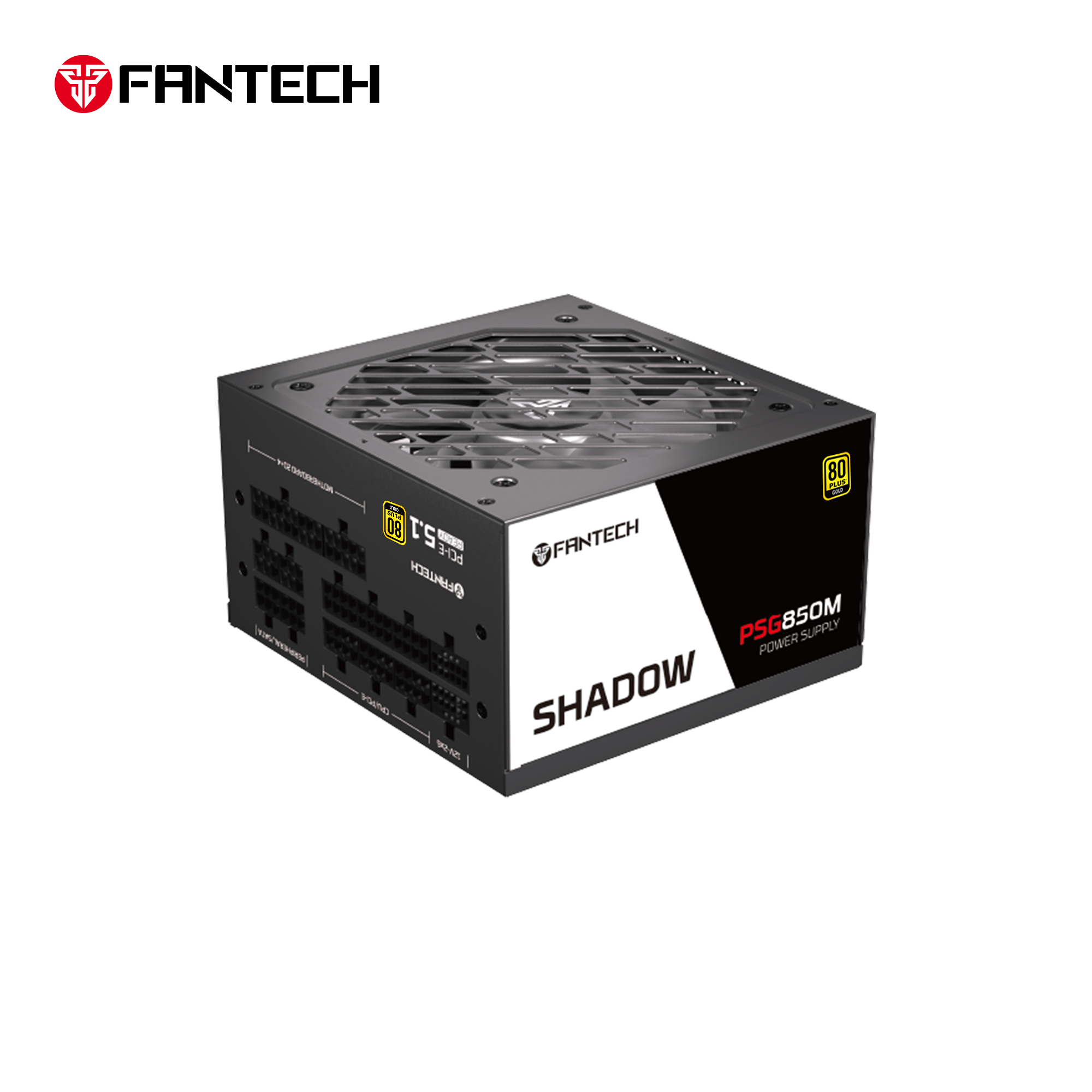 كومبيوتر Fantech Shadow PSG850M 850W 80+ Gold Fully Modular Plus باور سبلاي - 1