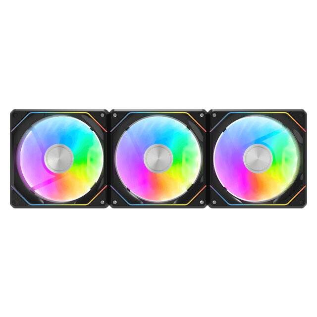 DarkFlash Gauss G24 120mm ARGB Magnetic Fan 3-Pack Black - 1
