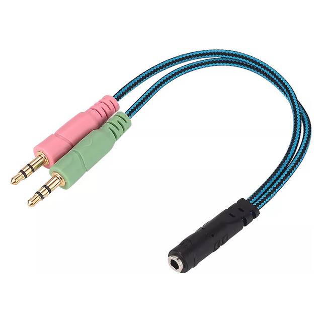 Kotion Each 3.5mm TRRS Audio Splitter Adapter 1 Male to 2 Female - 1