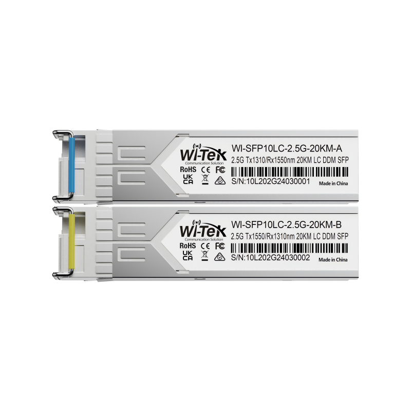 Wi-Tek SFP10LC-2.5G-20KM 2.5G 20KM Simplex LC SFP Transceiver - 1