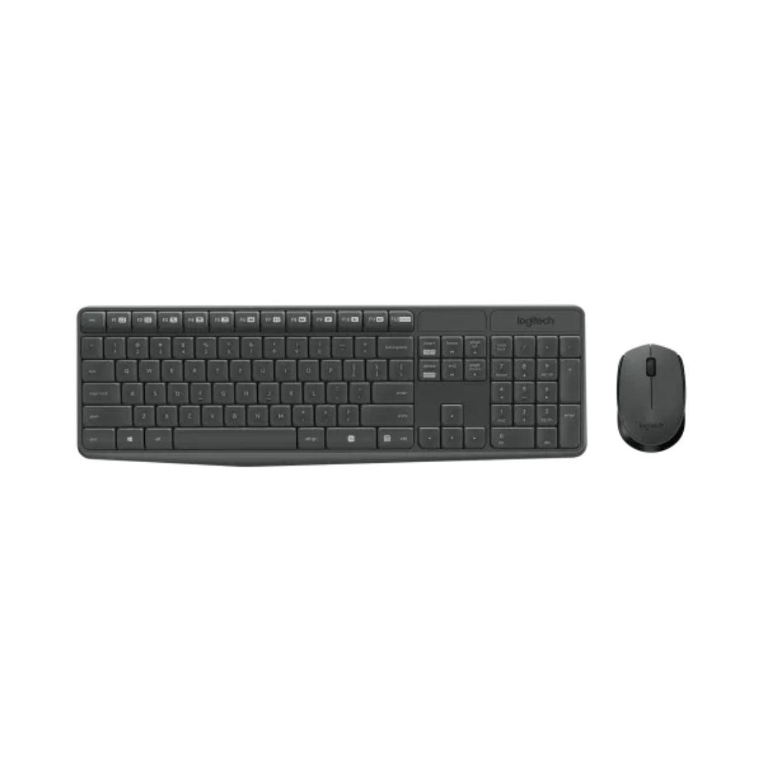 Logitech MK235 Wireless Full-Size Membrane Keyboard and Mouse Combo Black - 1