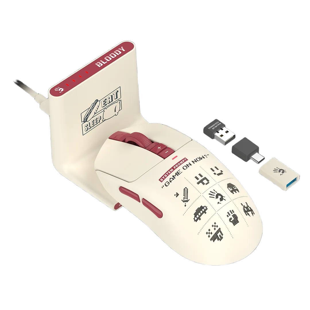 ماوس Bloody R72 Ultra 20000 DPI Dual-Mode قيمنق أحمر - 1