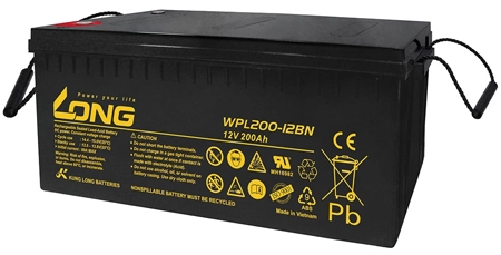 بطارية Long WPL200-12BN 200Ah 12V حمض الرصاص القابلة لإعادة الشحن - 1