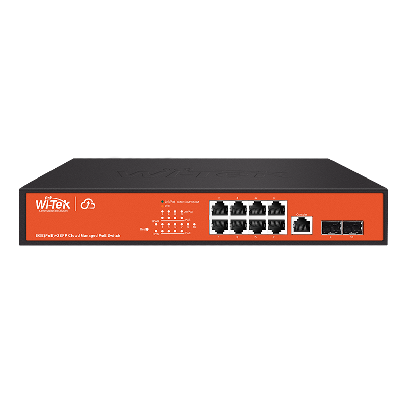 Wi-Tek WI-PCMS310GF 8-Port Gigabit Cloud Managed PoE Switch - 1