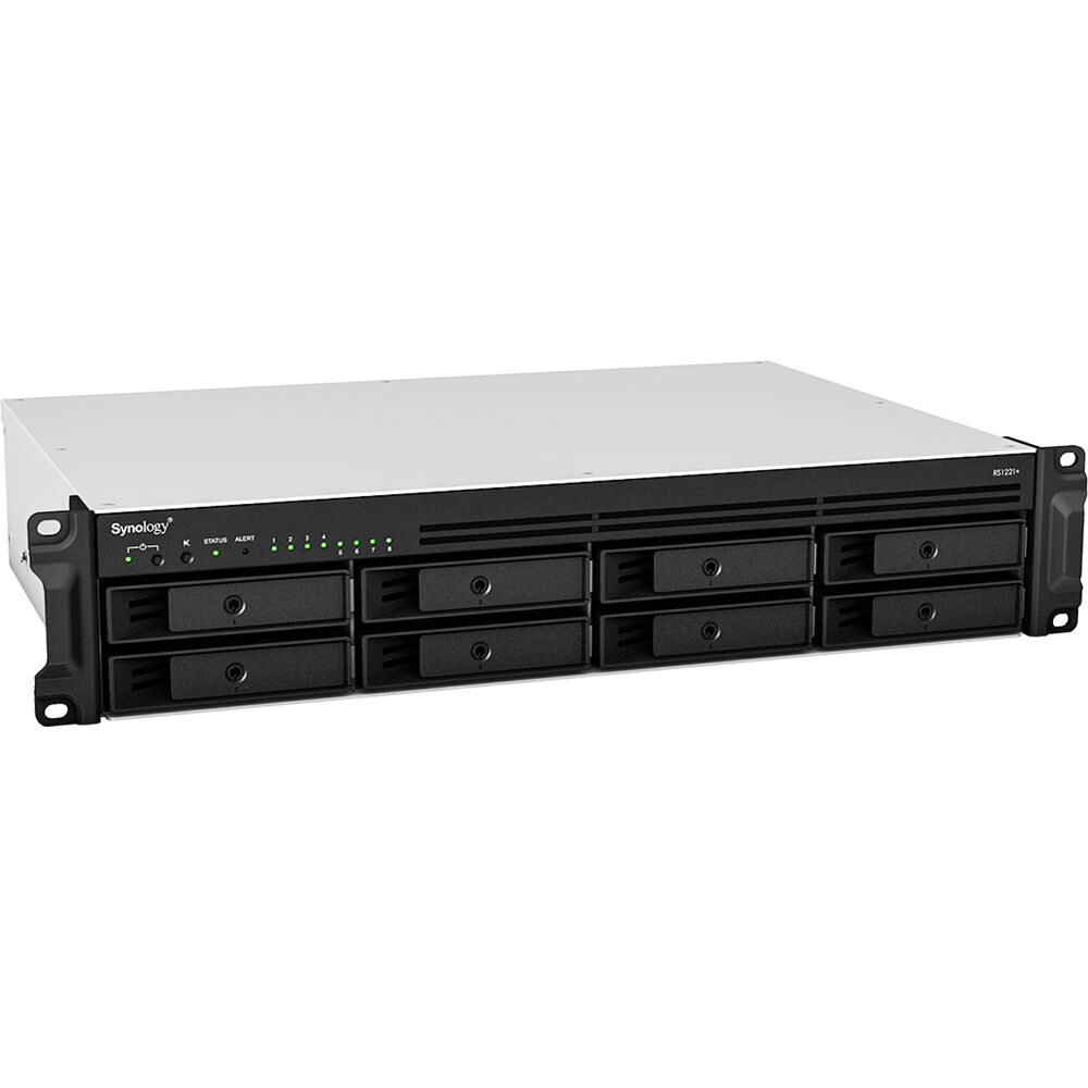 Synology RackStation RS1221+ 8-Bay NAS AMD Ryzen V1500B 4GB DDR4 ECC 4x 1GbE - 1