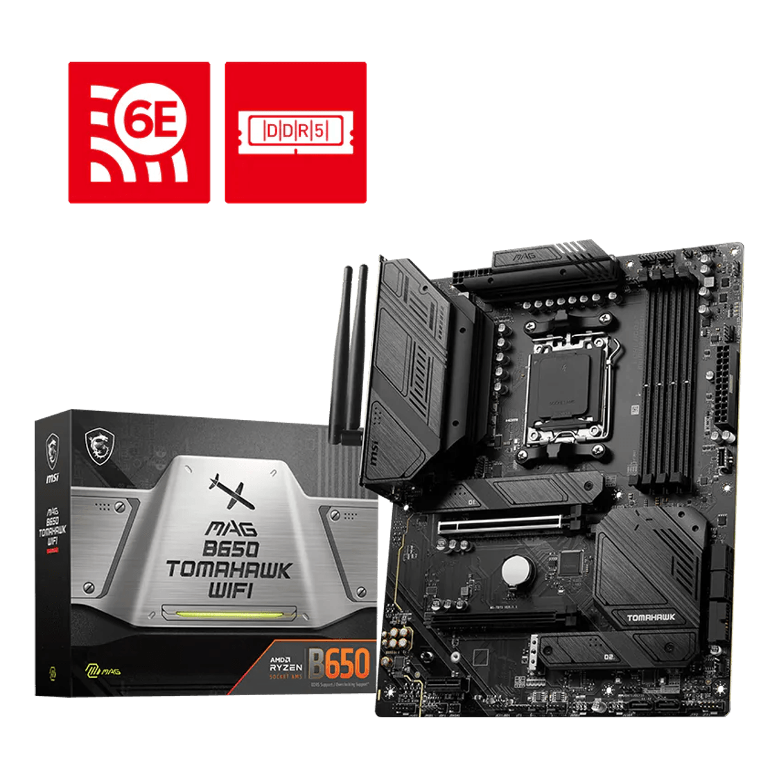 لوحة أم MSI MAG B650 Tomahawk Wi-Fi DDR5 AM5 ATX - 1
