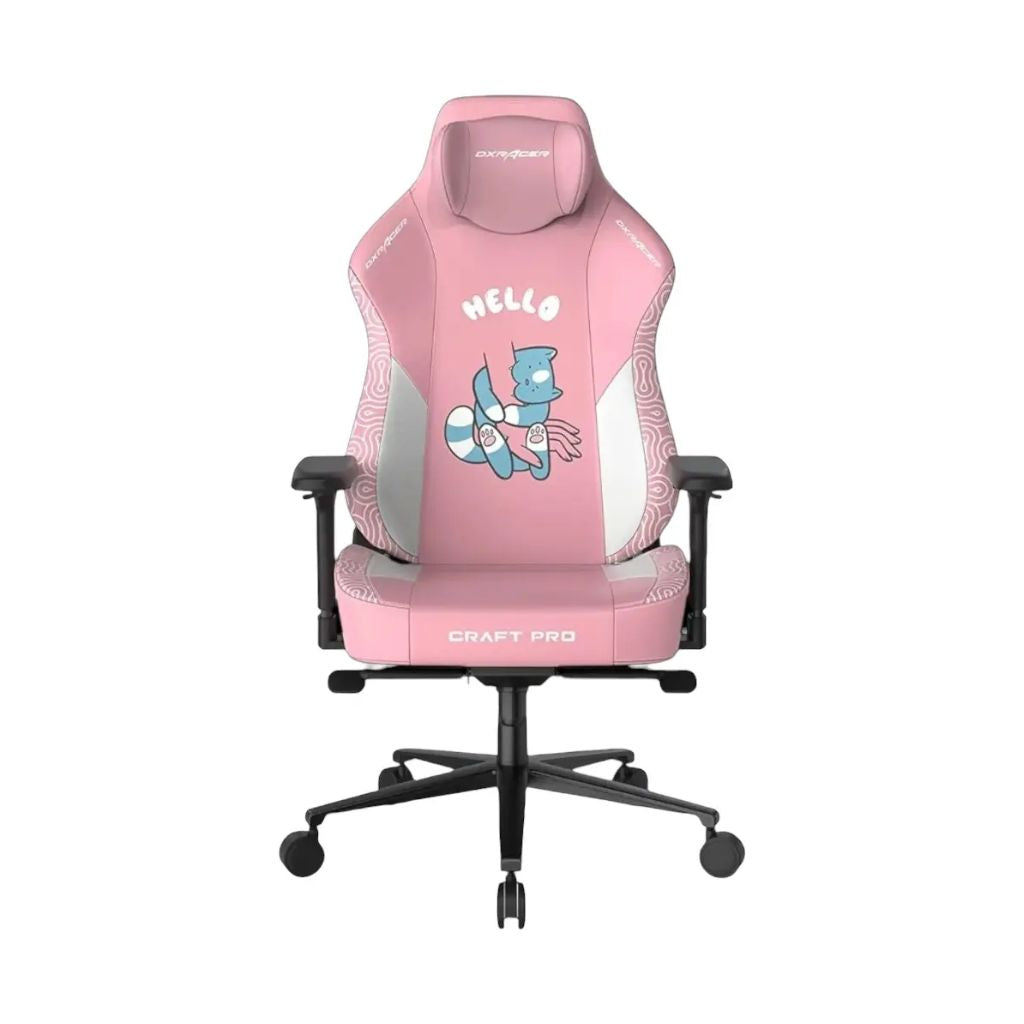 DXRacer CRAFT Pro Hello Cat Leatherette Gaming Chair Pink - 1