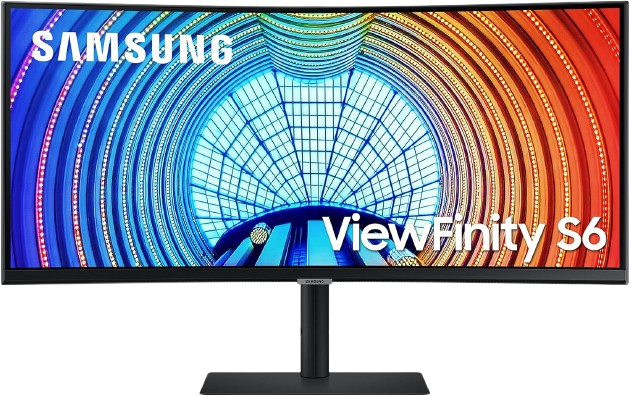 Samsung ViewFinity S6 34" UWQHD 100Hz VA Curved Monitor - 1
