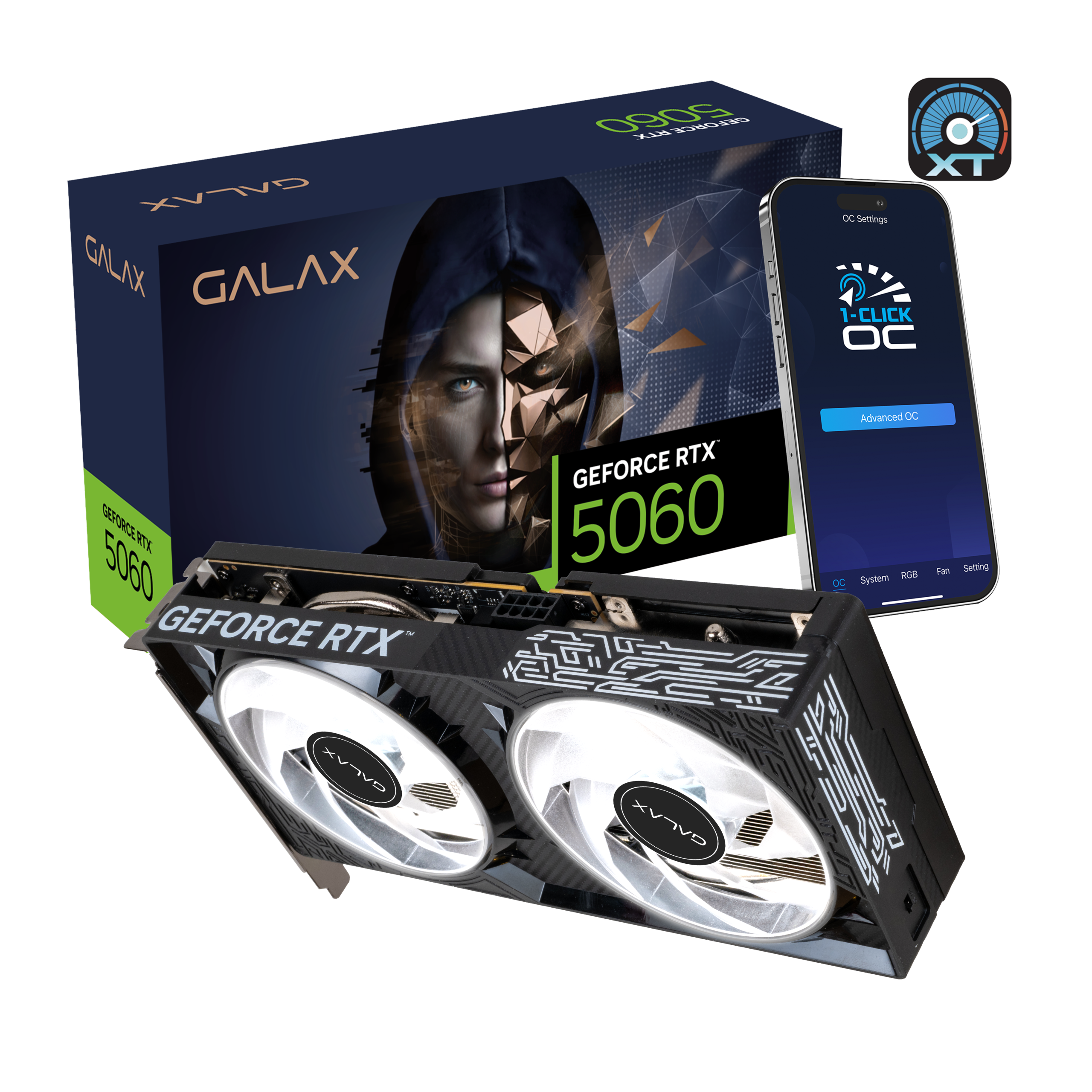 كارت شاشة GALAX GeForce RTX 5060 8GB GDDR7 1-Click OC V2 - 1