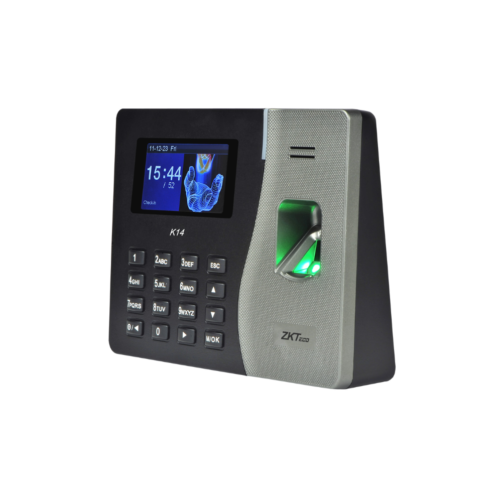 قارئ بصمة ZKTeco K14 3.5 انج Ethernet 500 مستخدم أسود - 1