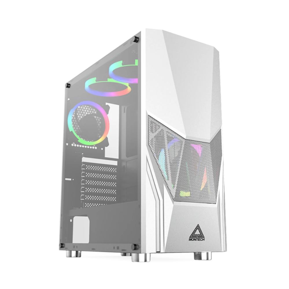 كيس Montech Fighter 500 Mid-Tower ATX Micro-ATX Mini-ITX أبيض - 1