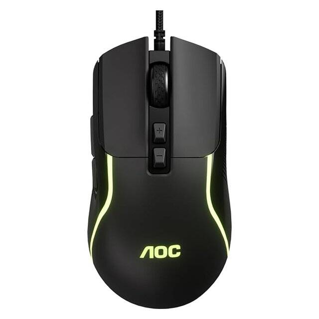 ماوس AOC GM170 7200 DPI سلكي RGB أسود - 1