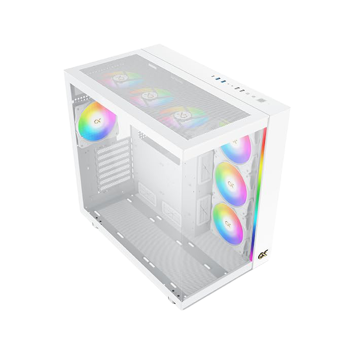 XIGMATEK Aqua Ultra Air Mid-Tower ATX Case White Tempered Glass - 1