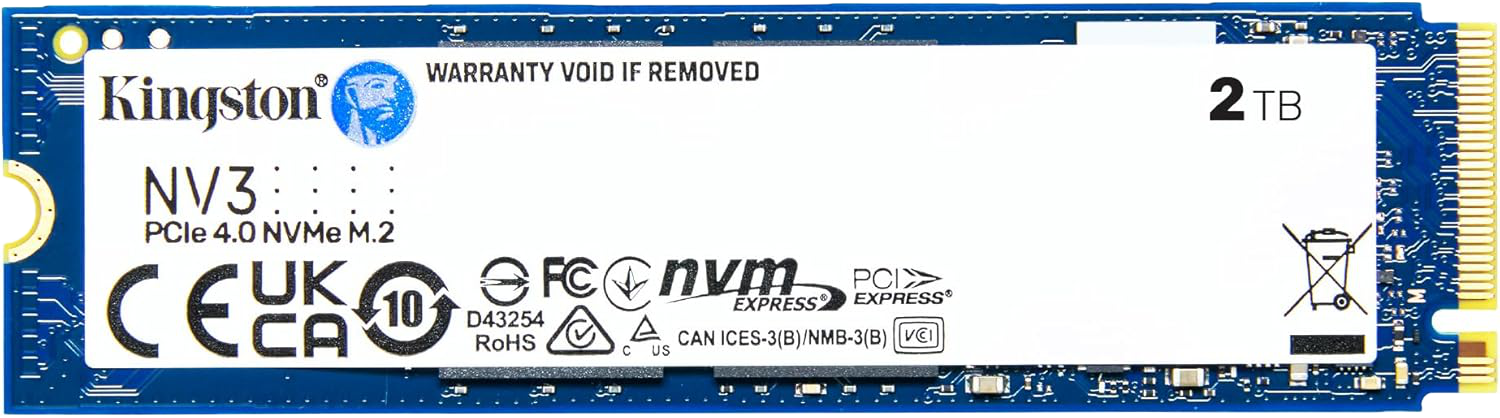 Kingston NV3 2TB NVMe M.2 PCIe 4.0 Internal SSD - 1