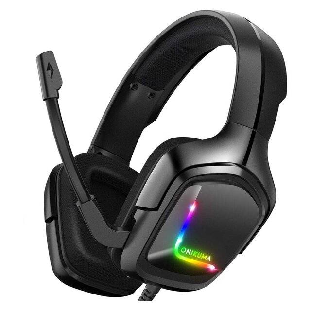 Onikuma K20 Wired Headset with Microphone 3.5mm RGB Black - 1