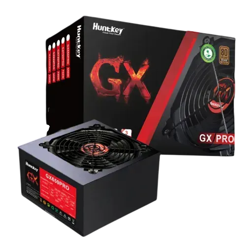 Huntkey GX650 Pro Plus 650W 80+ Bronze Non-Modular PSU Black - 1