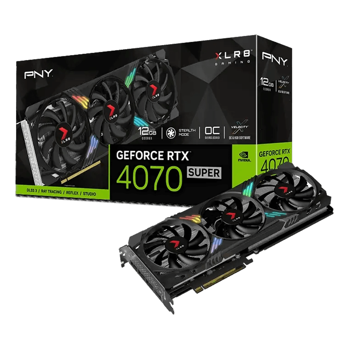 PNY GeForce RTX 4070 SUPER 12GB GDDR6X Gaming Verto - 1