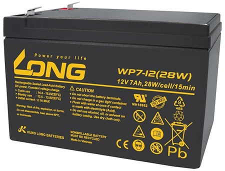 بطارية LONG WP7-12 12V 7Ah 28W Sealed Lead Acid - 1