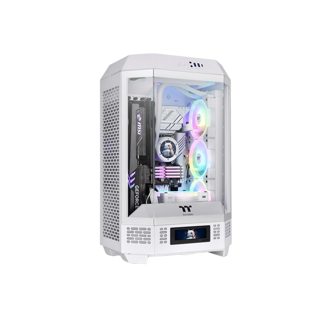 Thermaltake The Tower 300 Micro-ATX Case White Tempered Glass - 1