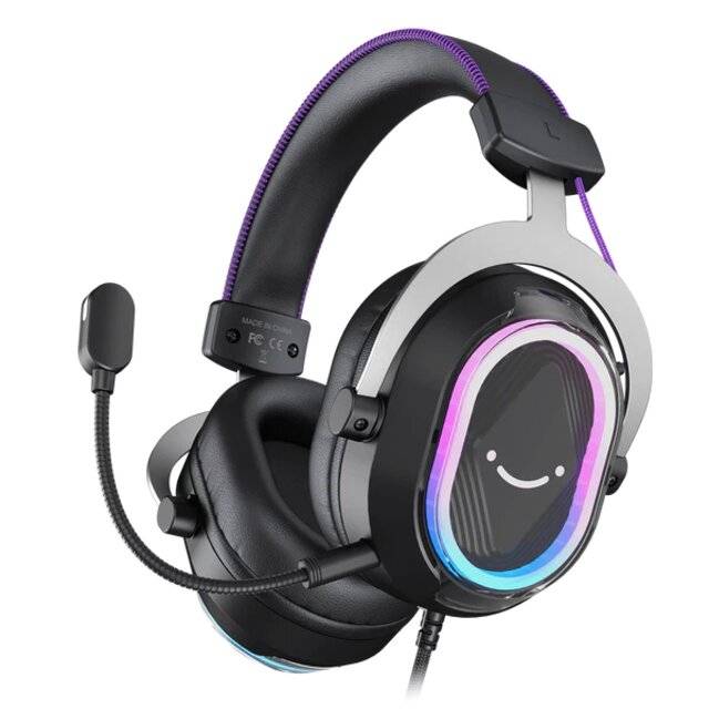 سماعات Fifine AmpliGame H13 7.1 USB RGB مع مايك أسود - 1