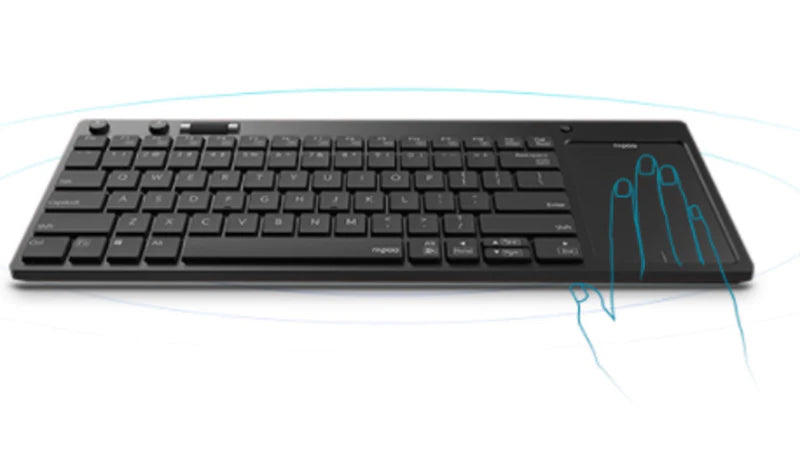 كيبورد Rapoo TKL ممبرين لاسلكي 2.4GHz أسود - 1