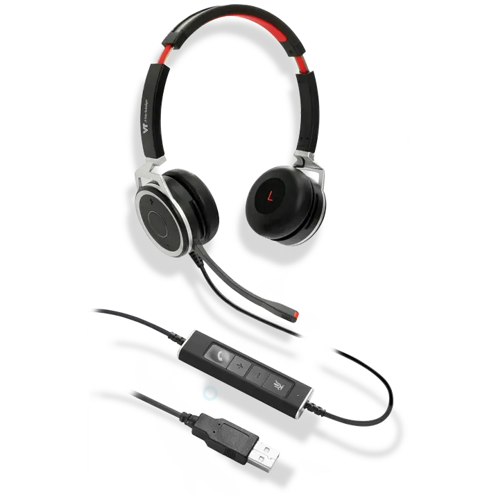 VT X220Duo USB Stereo Headset with Noise-Canceling Mic - 1