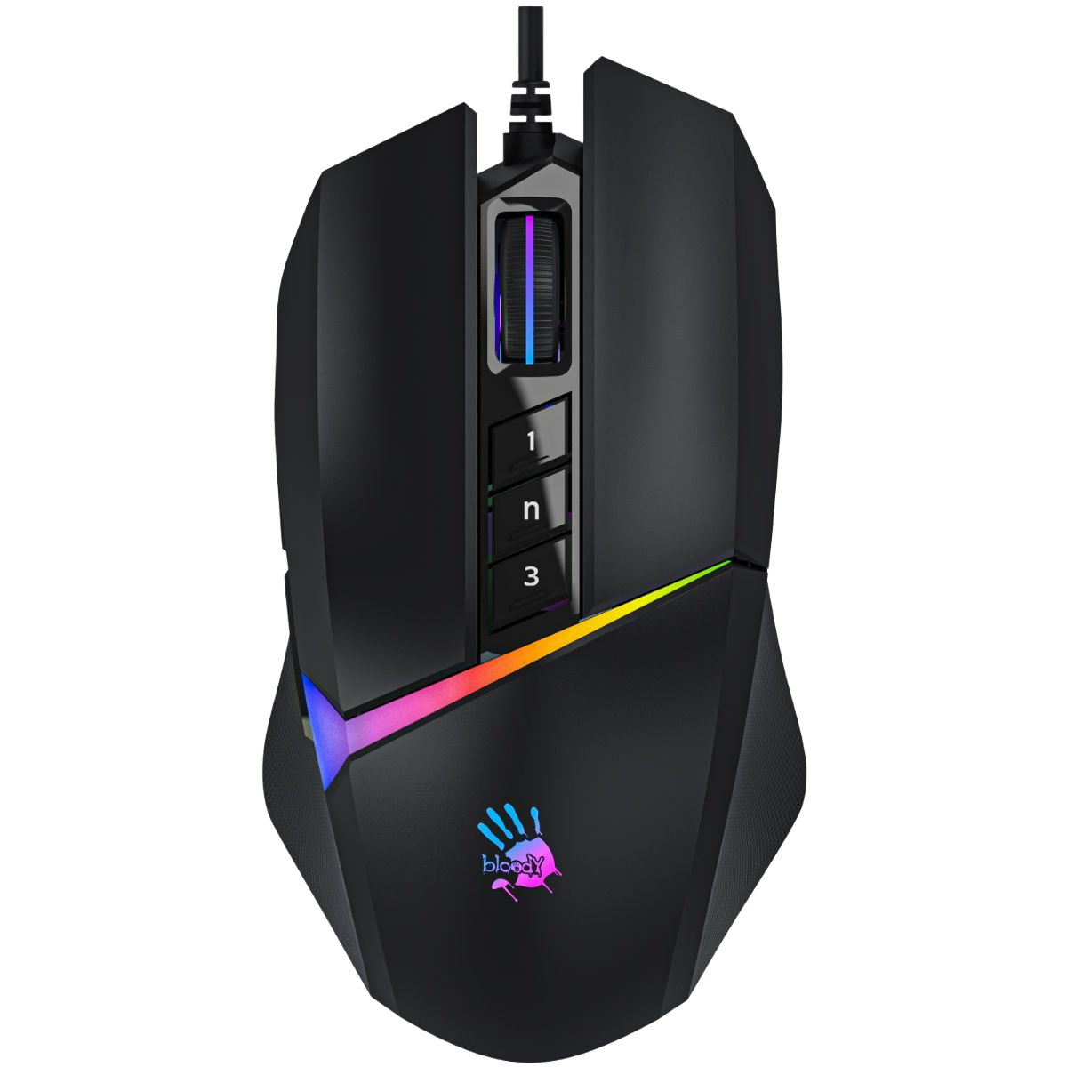 Bloody W60 Max Optical Gaming Mouse 10000 DPI RGB Wired - 1