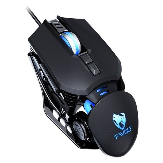 ماوس T-Wolf G530 ميكانيكي 6400 DPI USB RGB أسود - 1