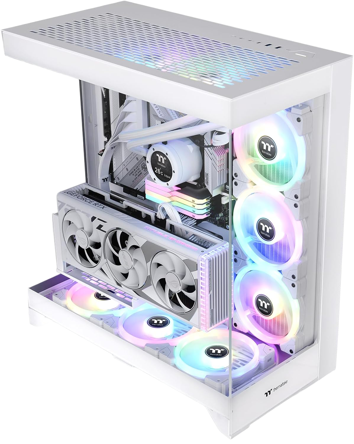 Thermaltake CTE E550 TG Mid-Tower ATX Case Snow White - 1