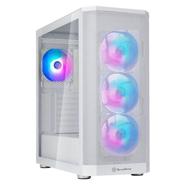 كيس SilverStone Fara 514X Mid-Tower ATX أبيض زجاج مقوى ARGB - 1