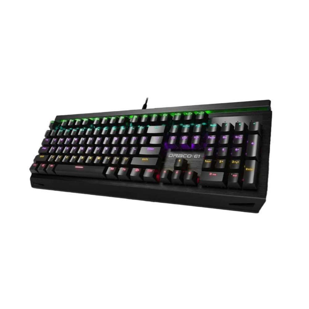 KWorld Draco E1 Full-Size Mechanical Wired RGB Keyboard Black - 1