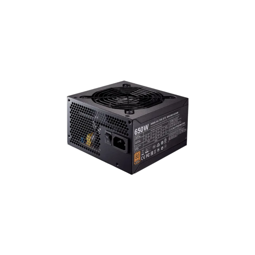 Cooler Master MWE Bronze 650W 80+ Bronze Non-Modular PSU Black - 1