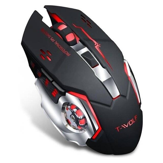 ماوس T-Wolf Q13 2400 DPI سلكي أسود - 1