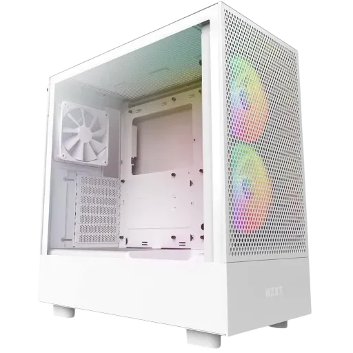 NZXT H5 Flow Mid-Tower ATX Case White RGB - 1