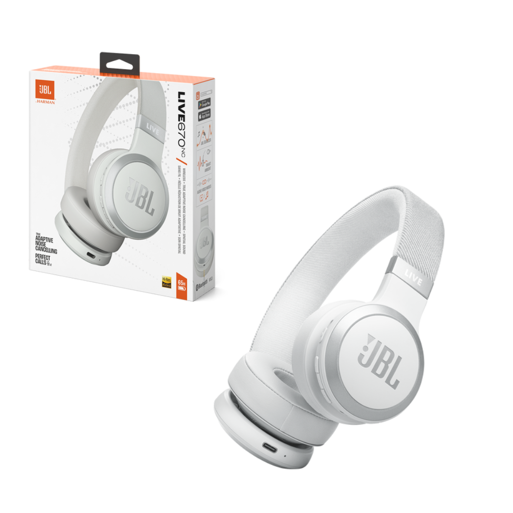 سماعات JBL Live 670NC لاسلكي أذن مفتوح ANC أبيض - 1