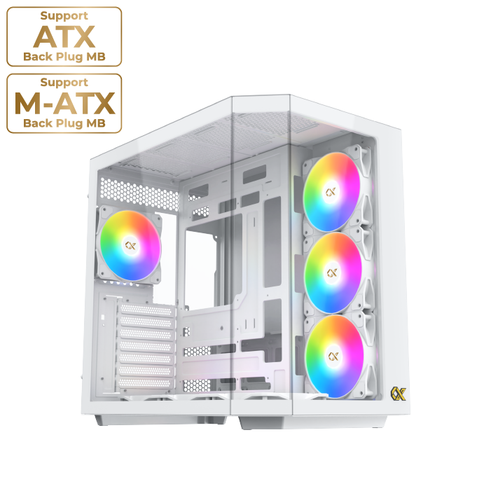 Xigmatek Cubi II Mid-Tower ATX Case White ARGB - 1