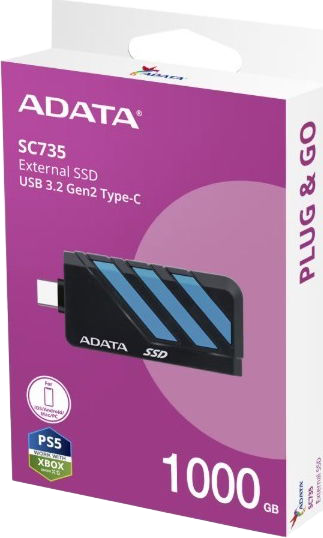 SSD محمول ADATA SC735 1TB USB-C أزرق - 1