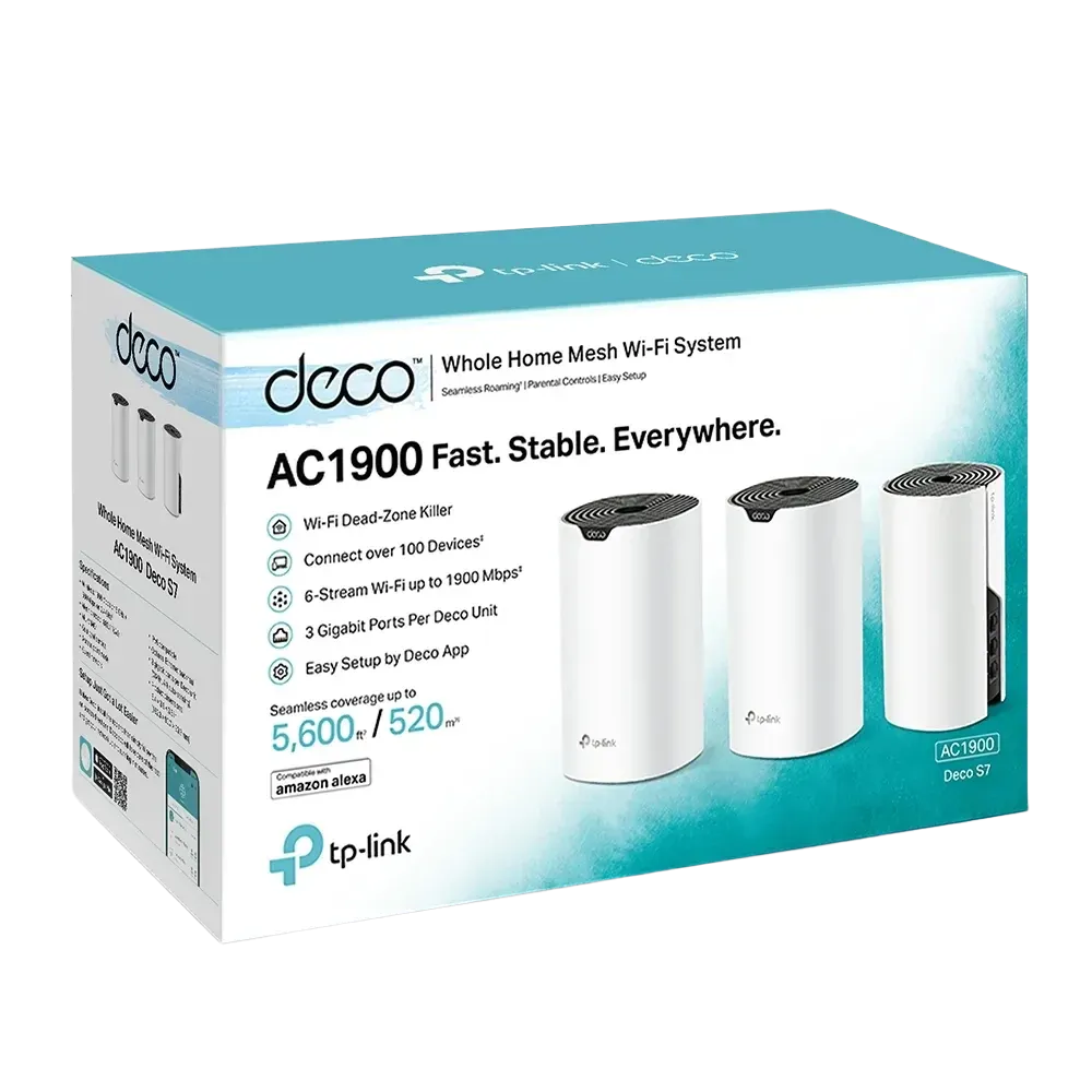 TP-Link Deco S7 AC1900 WiFi 5 Dual-Band Mesh System 3-Pack - 1
