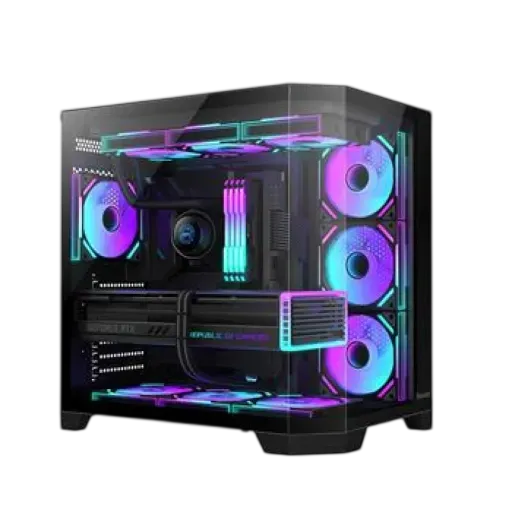 Huntkey Snowstorm Max S970 Mid-Tower Case Black ARGB - 1