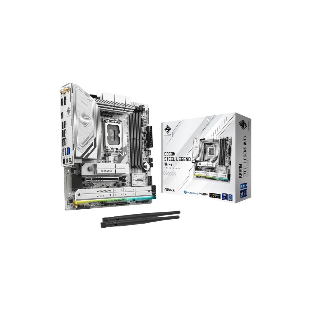 ASRock Steel Legend B860 Micro-ATX LGA1851 DDR5 WiFi Motherboard - 1