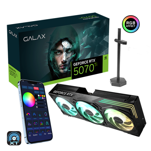 Galax EX Gamer GeForce RTX 5070 Ti 16GB GDDR7 1-Click OC Black - 1