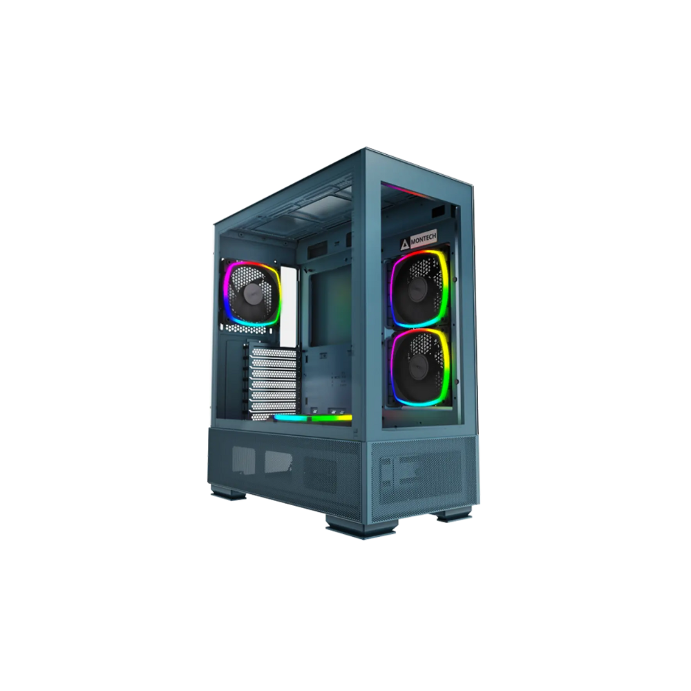 كيس Montech Sky Two Mid-Tower ATX Mini-ITX أزرق - 1