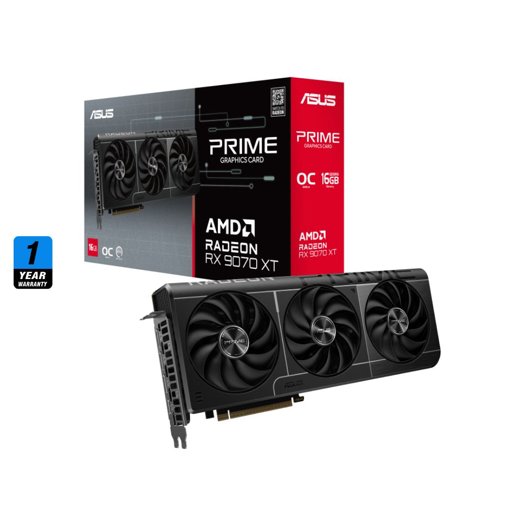 ASUS Prime Radeon RX 9070 XT 16GB GDDR6 OC Edition 4096-Core AM5 - 1