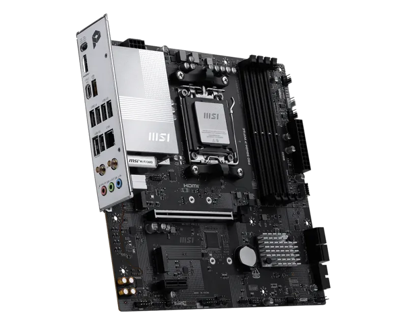 MSI PRO B840M-P Micro-ATX AM5 Motherboard WiFi 6 Silver - 1